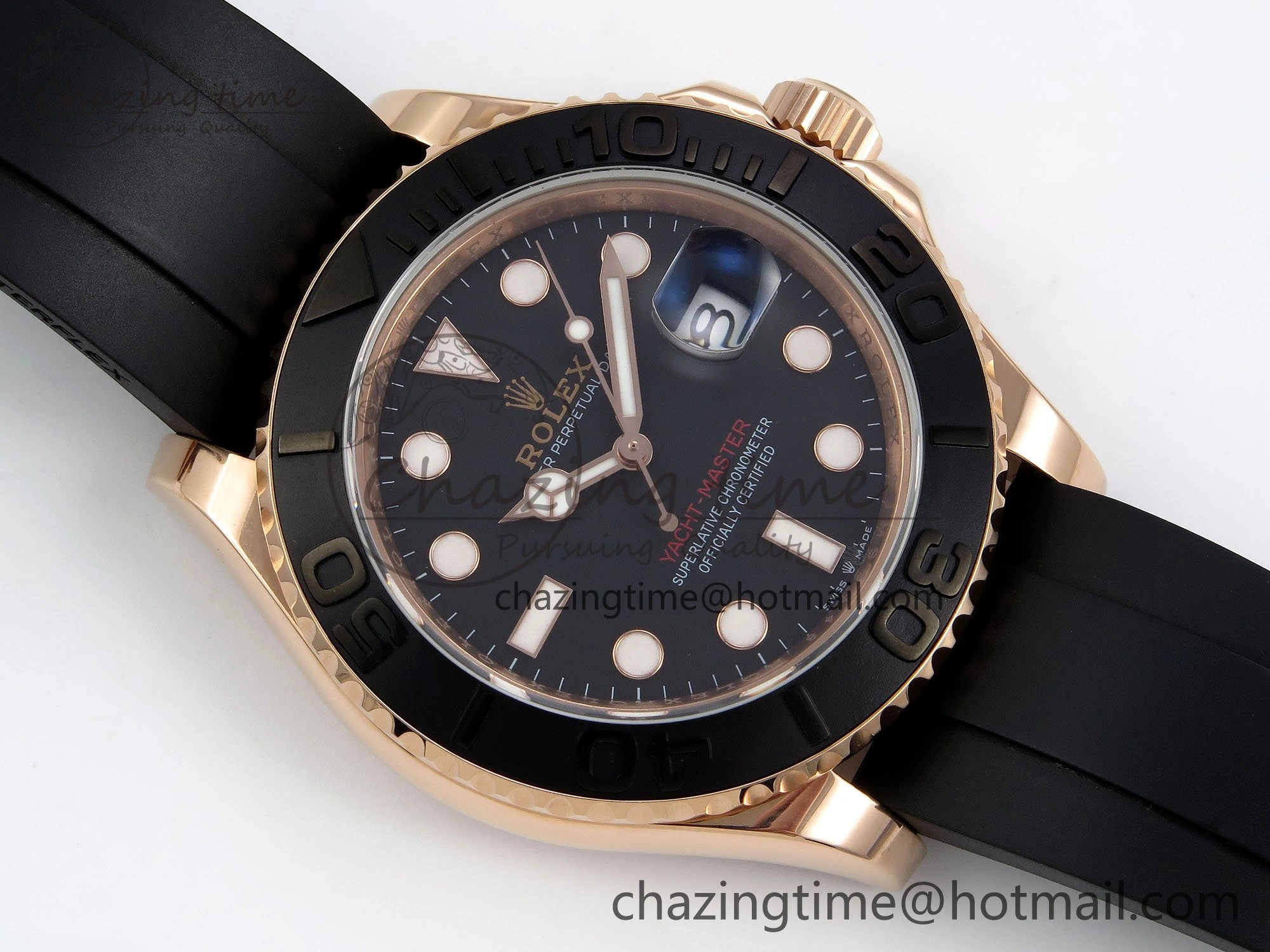 Yacht-Master 126655 KF 1:1 Best Edition RG Wrapped on Oysterflex Strap VR3235 (Gen Weight) SmoothTexture 1624