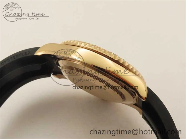 Yacht-Master 126655 RG 3EF 1:1 Best Edition Black Ceramic Bezel on Black Rubber Strap VS MultiPurpose 2488