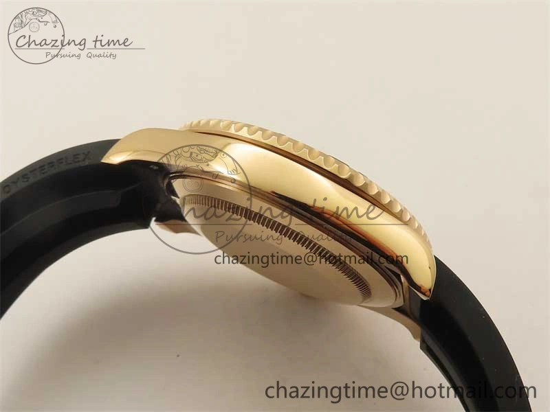 Yacht-Master 126655 RG 3EF 1:1 Best Edition Black Ceramic Bezel on Black Rubber Strap VS MultiPurpose 2488