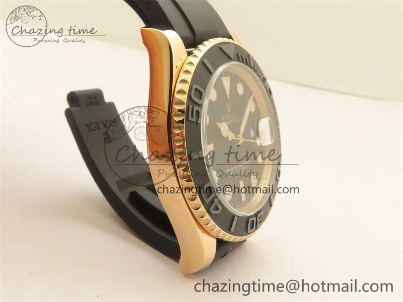 Yacht-Master 126655 RG 3EF 1:1 Best Edition Black Ceramic Bezel on Black Rubber Strap VS MultiPurpose 2488