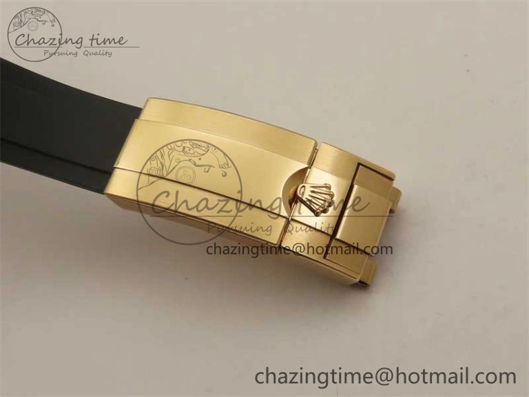 Yacht-Master 126655 RG 3EF 1:1 Best Edition Black Ceramic Bezel on Black Rubber Strap VS MultiPurpose 2488
