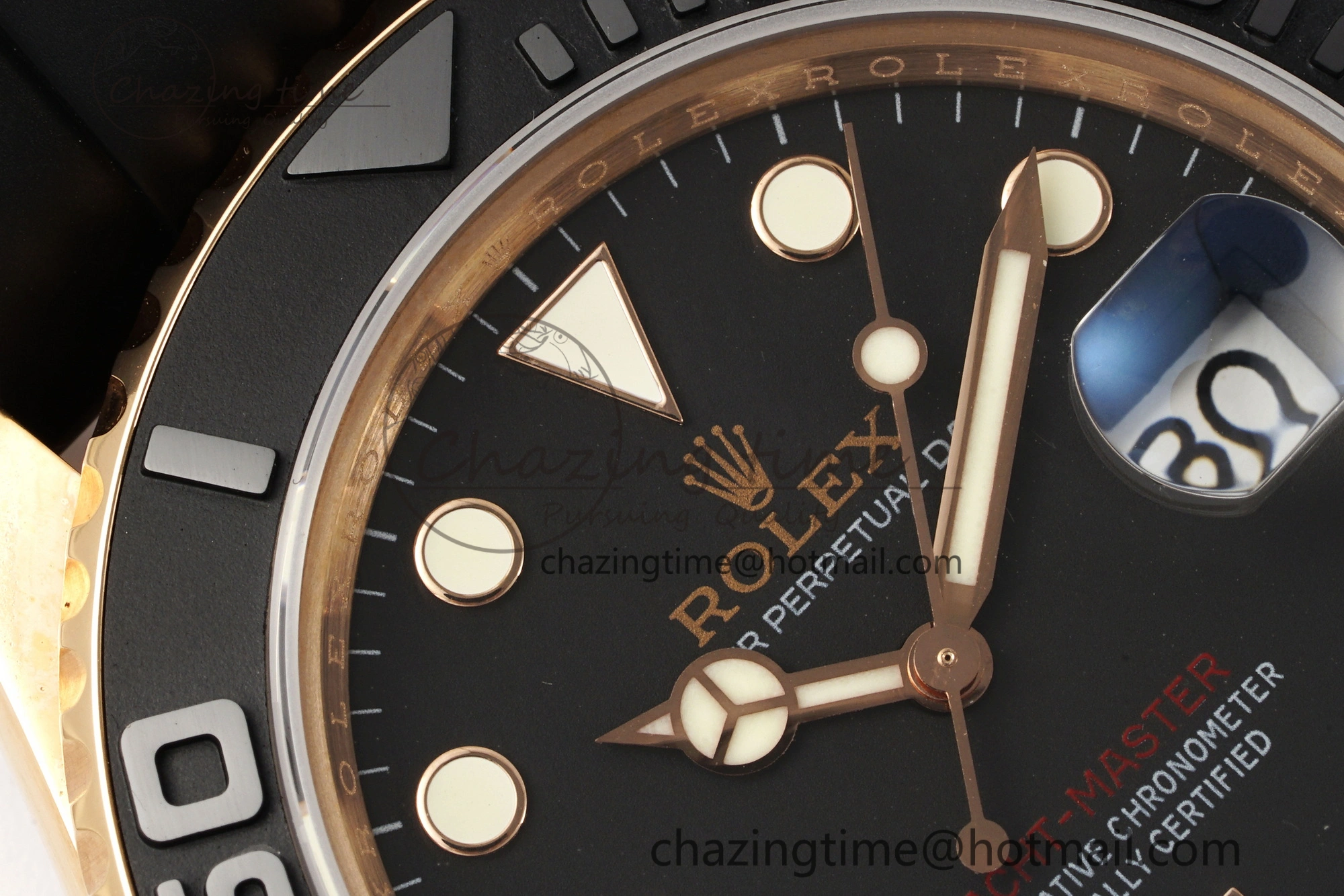 NewStyle Yacht-Master 126655 RG APSF Best Edition Black Dial on Black Rubber Strap A 1949