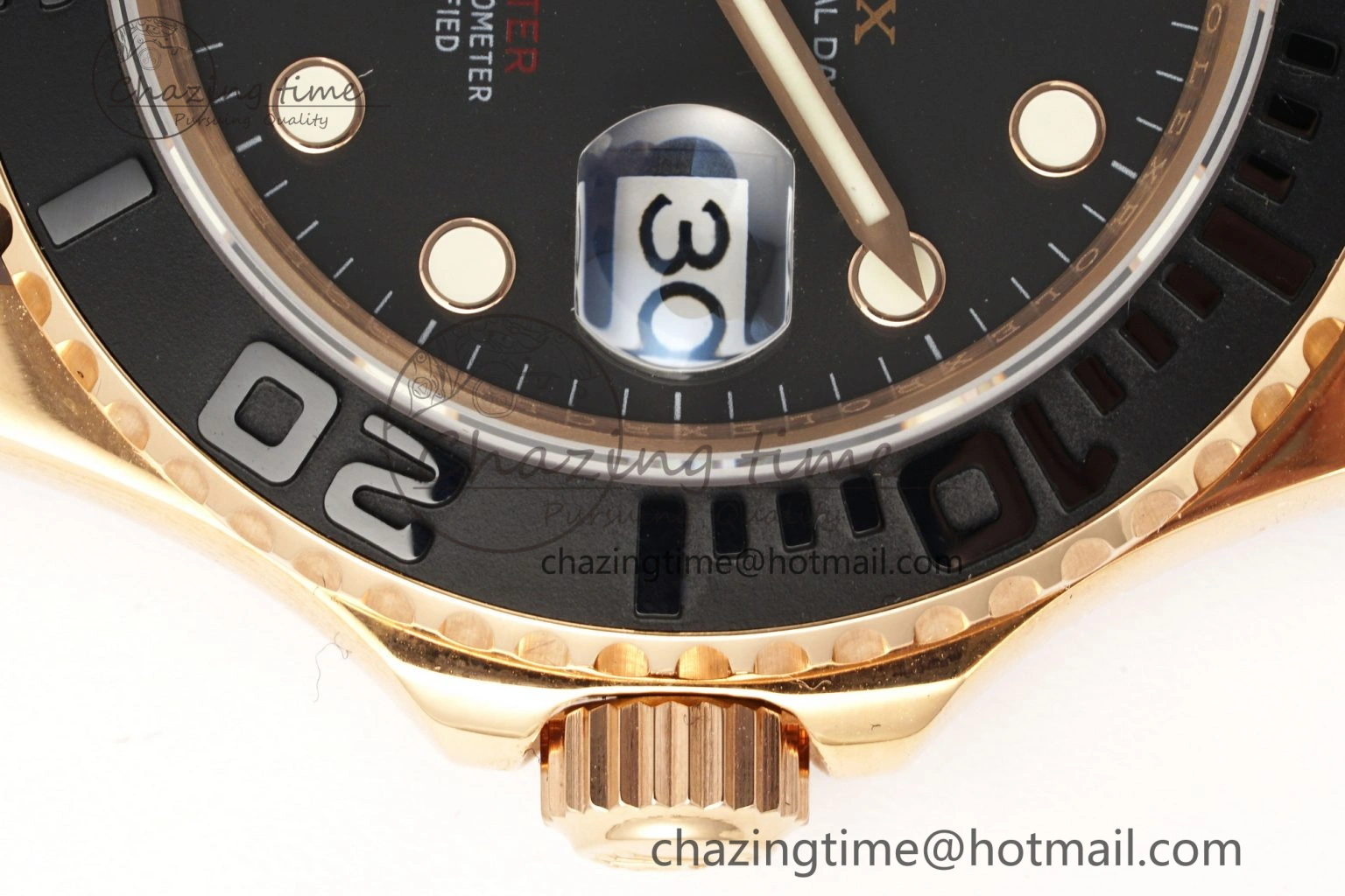 NewStyle Yacht-Master 126655 RG APSF Best Edition Black Dial on Black Rubber Strap A 1949