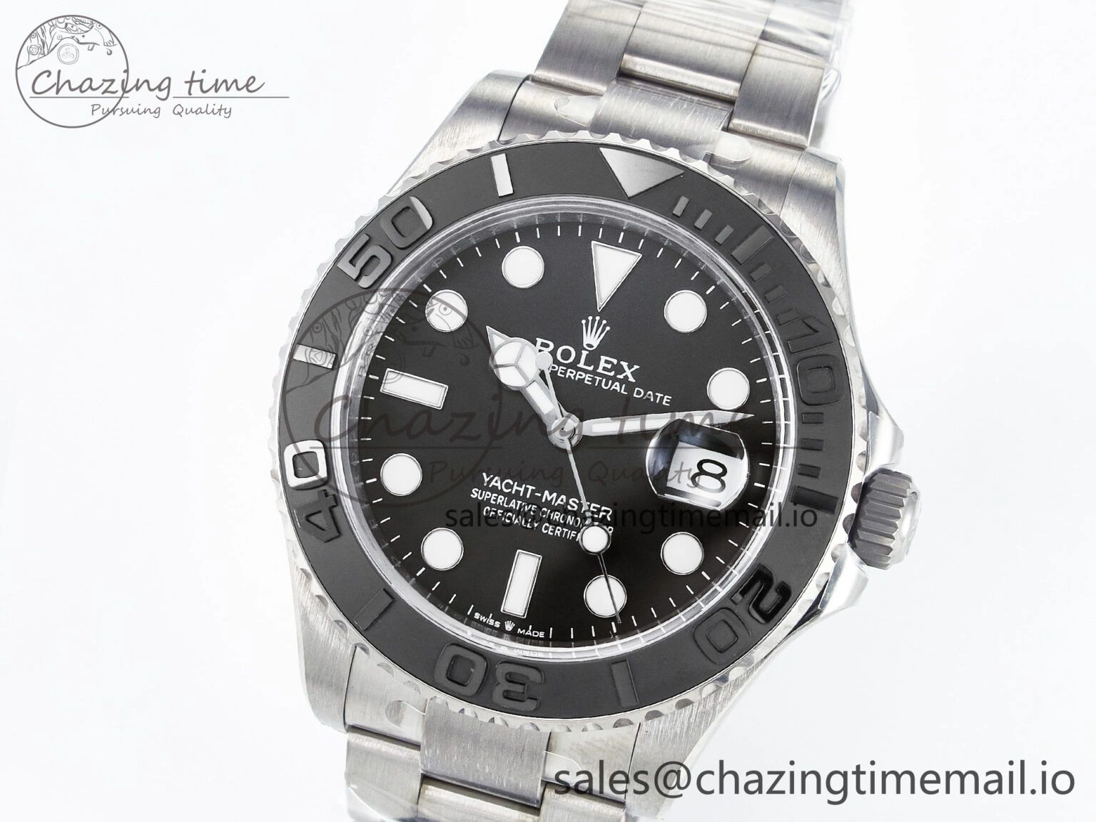 NewStyle Yacht-Master 226627 Titanium Clean 1:1 Best Edition Black Dial on Titanium Bracelet VR 91