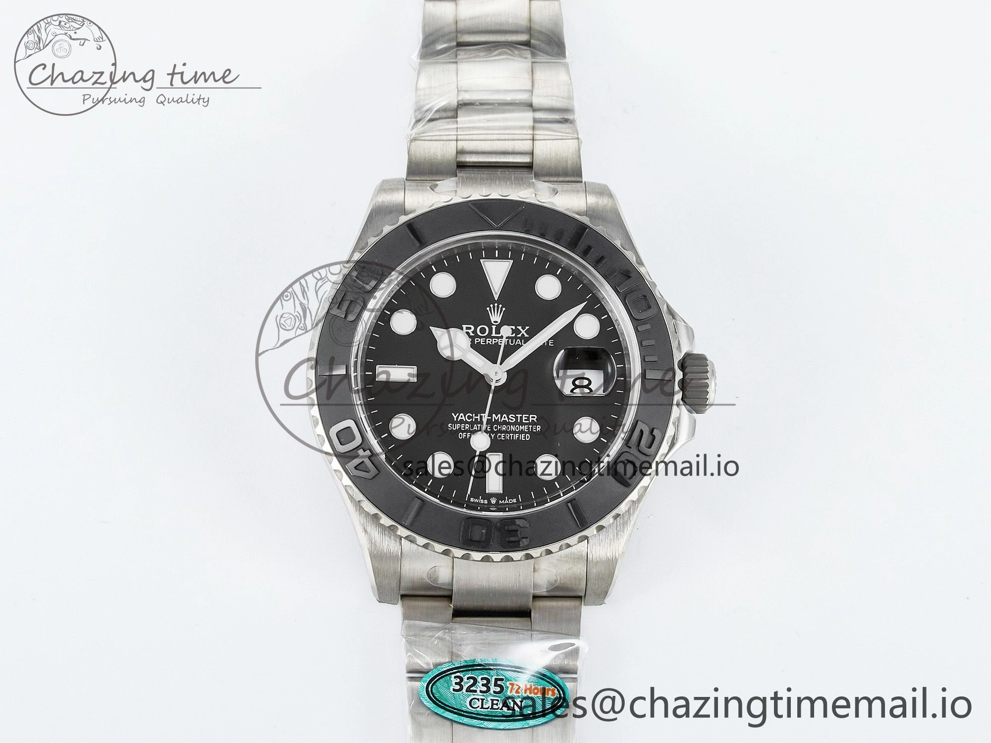 NewStyle Yacht-Master 226627 Titanium Clean 1:1 Best Edition Black Dial on Titanium Bracelet VR 91