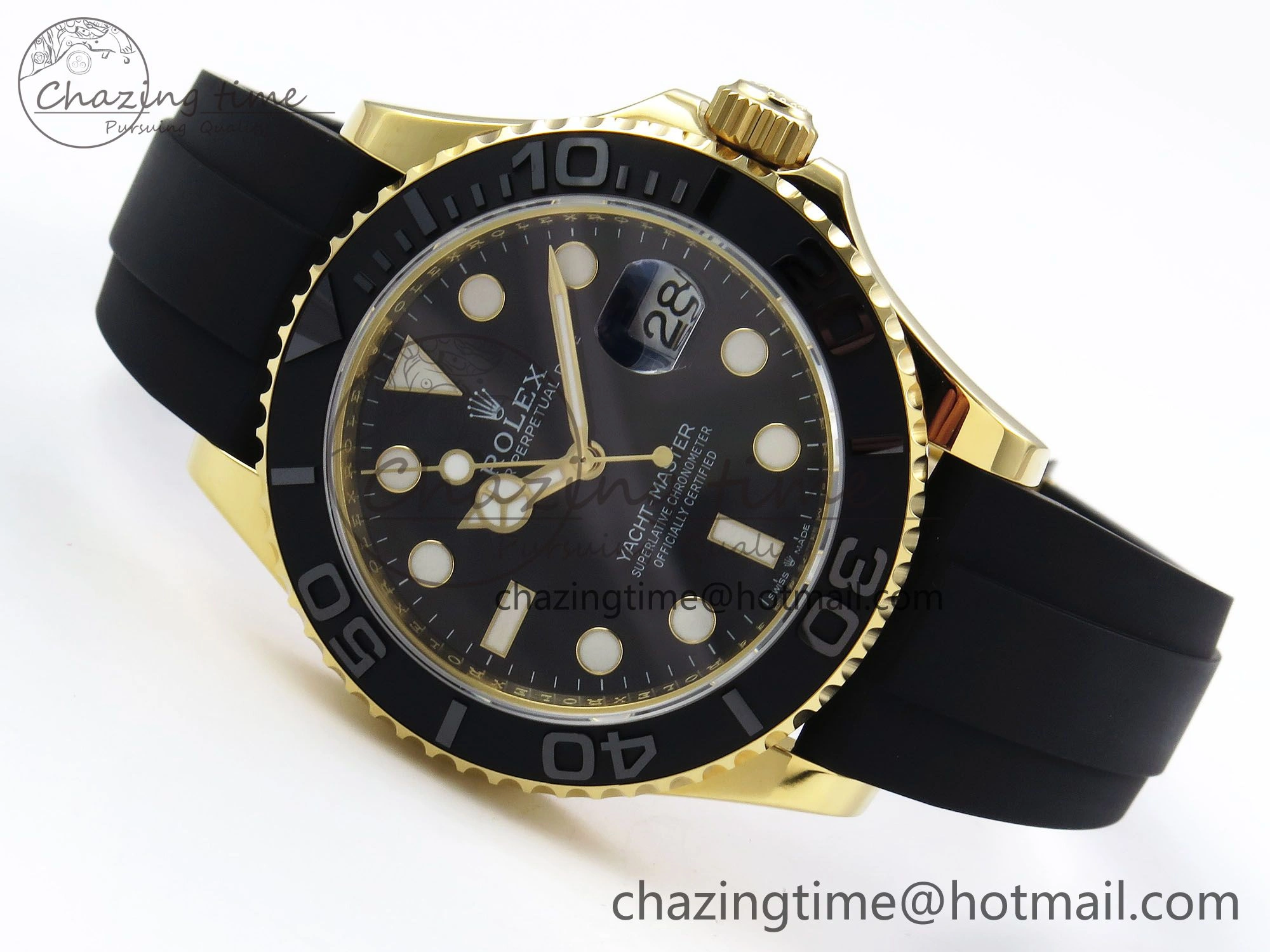 Yacht-Master 226658 SuperF 1:1 Best Edition Black Dial on Oysterflex Strap VR StreetReady 1343