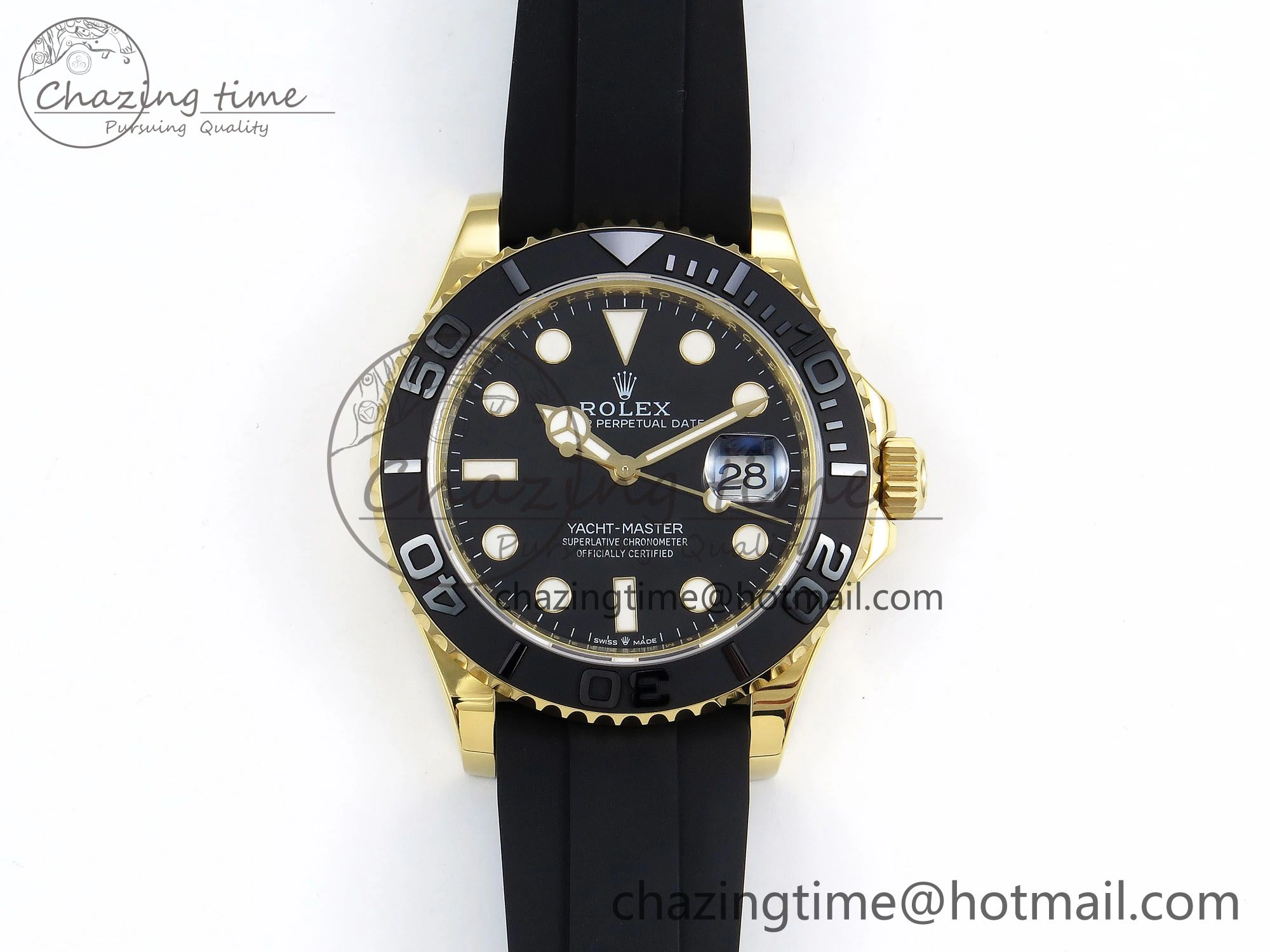 Yacht-Master 226658 SuperF 1:1 Best Edition Black Dial on Oysterflex Strap VR StreetReady 1343