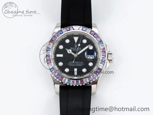 Yacht-Master 226659 KF 1:1 Best Edition Diamonds Bezel WG Wrapped on Oysterflex Strap VR3235 (Gen Weight) Classic 1576