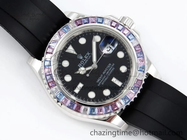 Yacht-Master 226659 KF 1:1 Best Edition Diamonds Bezel WG Wrapped on Oysterflex Strap VR3235 (Gen Weight) Classic 1576