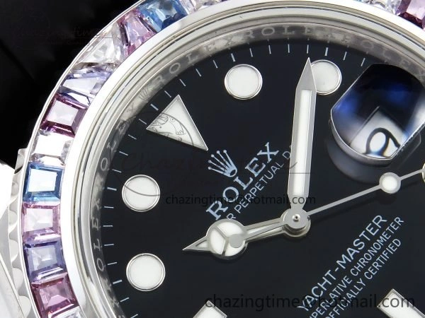 Yacht-Master 226659 KF 1:1 Best Edition Diamonds Bezel WG Wrapped on Oysterflex Strap VR3235 (Gen Weight) Classic 1576