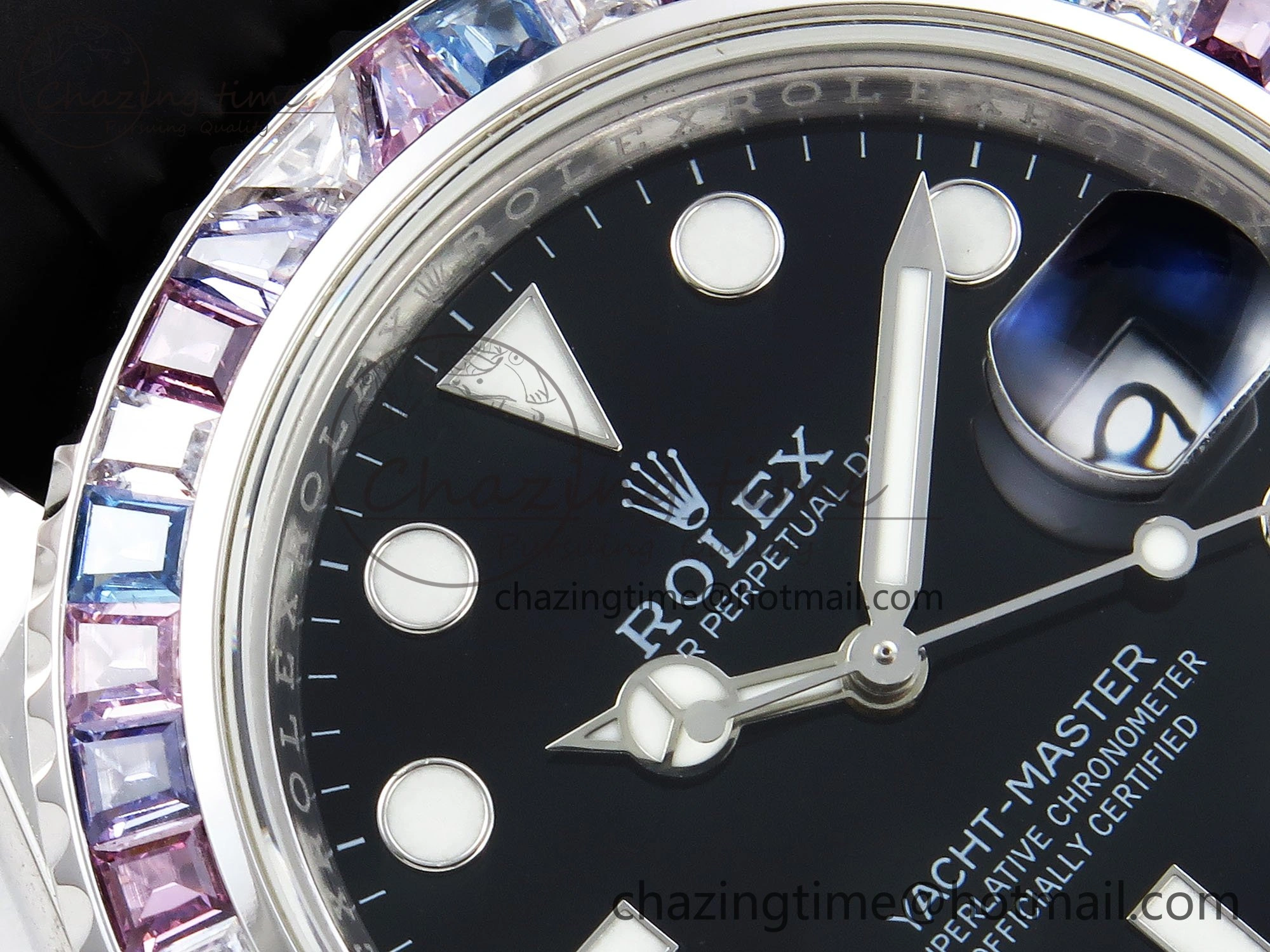 Yacht-Master 226659 KF 1:1 Best Edition Diamonds Bezel WG Wrapped on Oysterflex Strap VR3235 (Gen Weight) Classic 1576