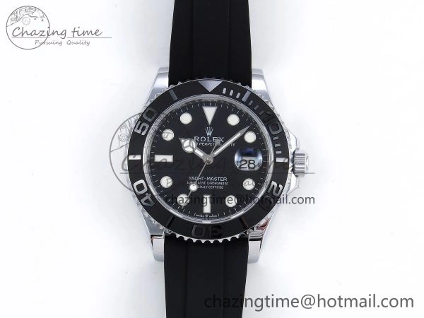 TechFriendly Yacht-Master 226659 SuperF 1:1 Best Edition Black Dial on Oysterflex Strap VR 1341