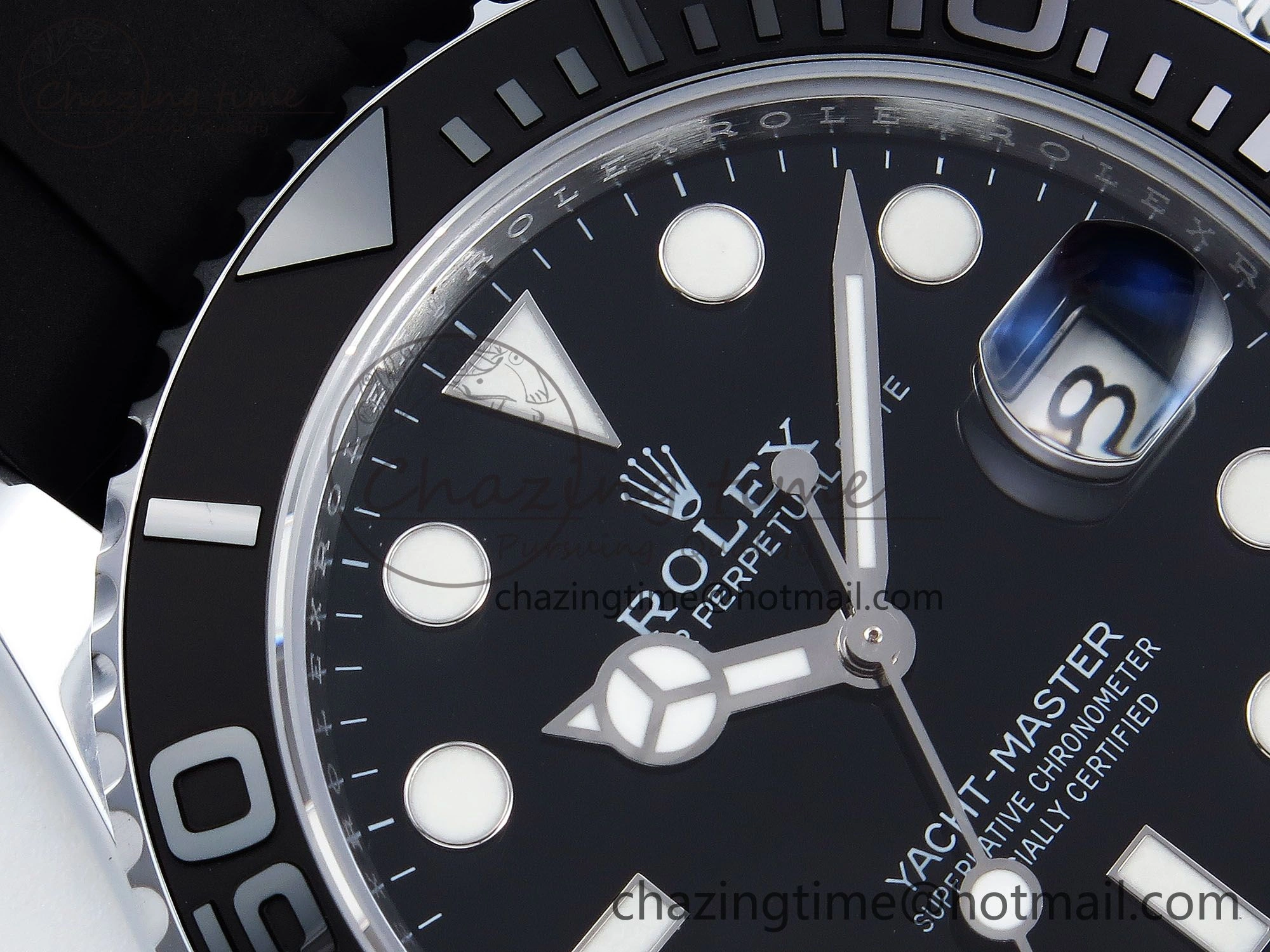 TechFriendly Yacht-Master 226659 SuperF 1:1 Best Edition Black Dial on Oysterflex Strap VR 1341