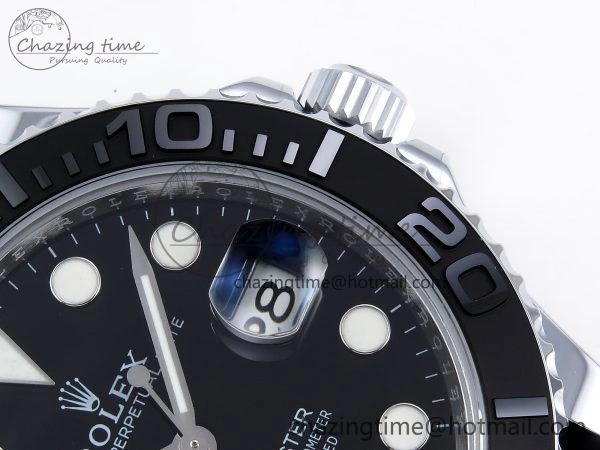TechFriendly Yacht-Master 226659 SuperF 1:1 Best Edition Black Dial on Oysterflex Strap VR 1341