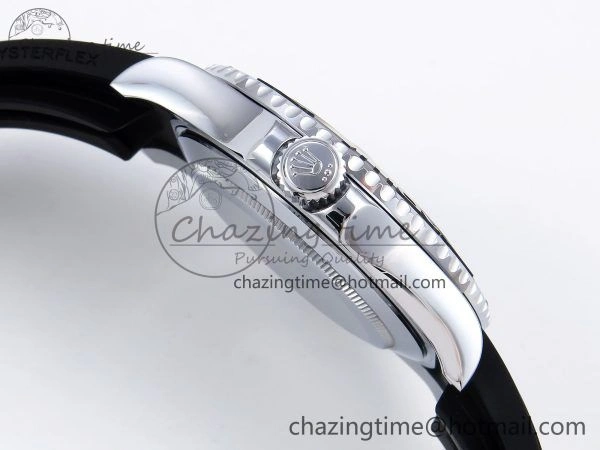 TechFriendly Yacht-Master 226659 SuperF 1:1 Best Edition Black Dial on Oysterflex Strap VR 1341