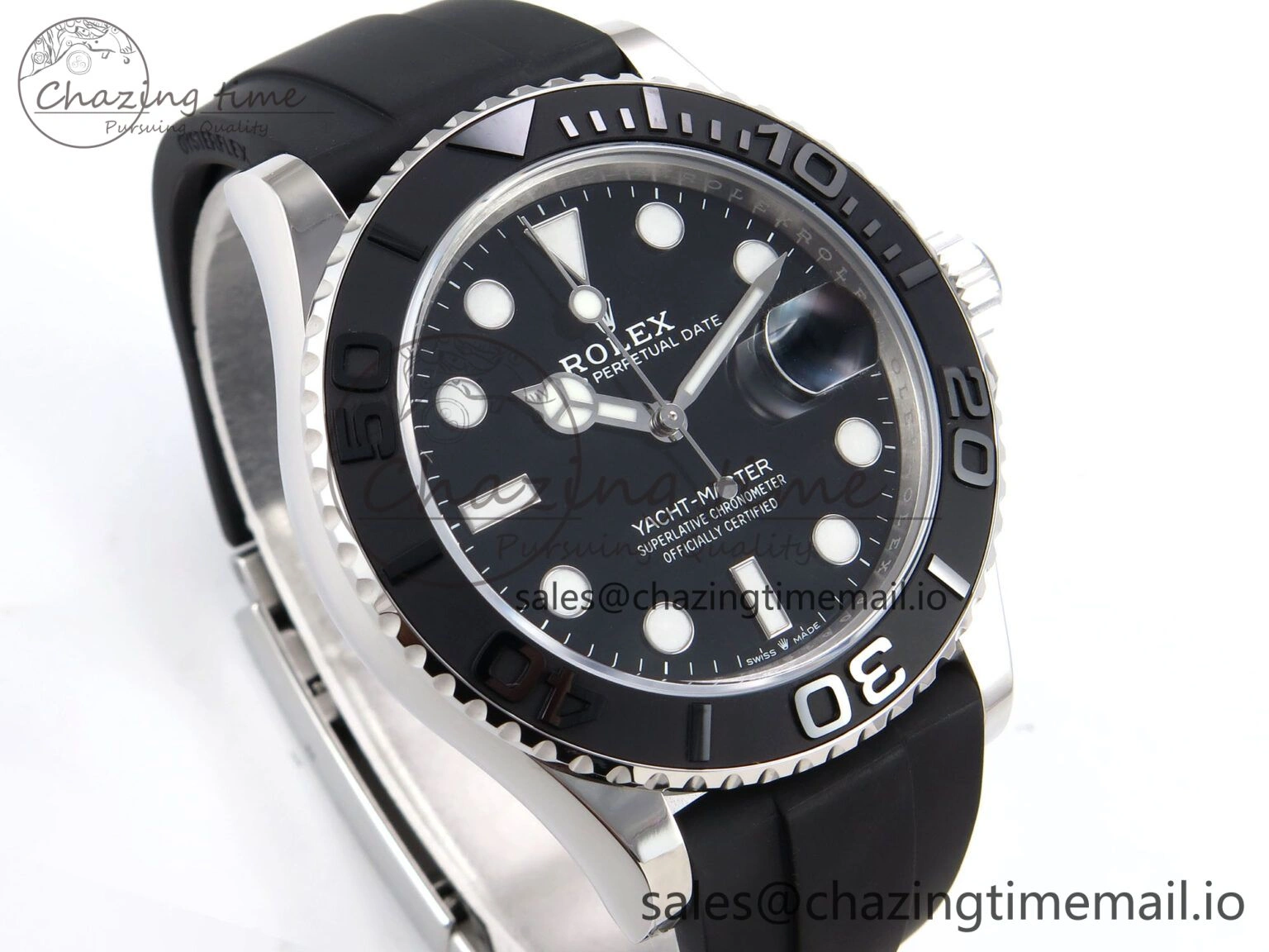 Yacht-Master 226659 VSF 1:1 Best Edition Black Dial on Oysterflex Strap VS3235 (Gain Weight) ComfortFit 1070