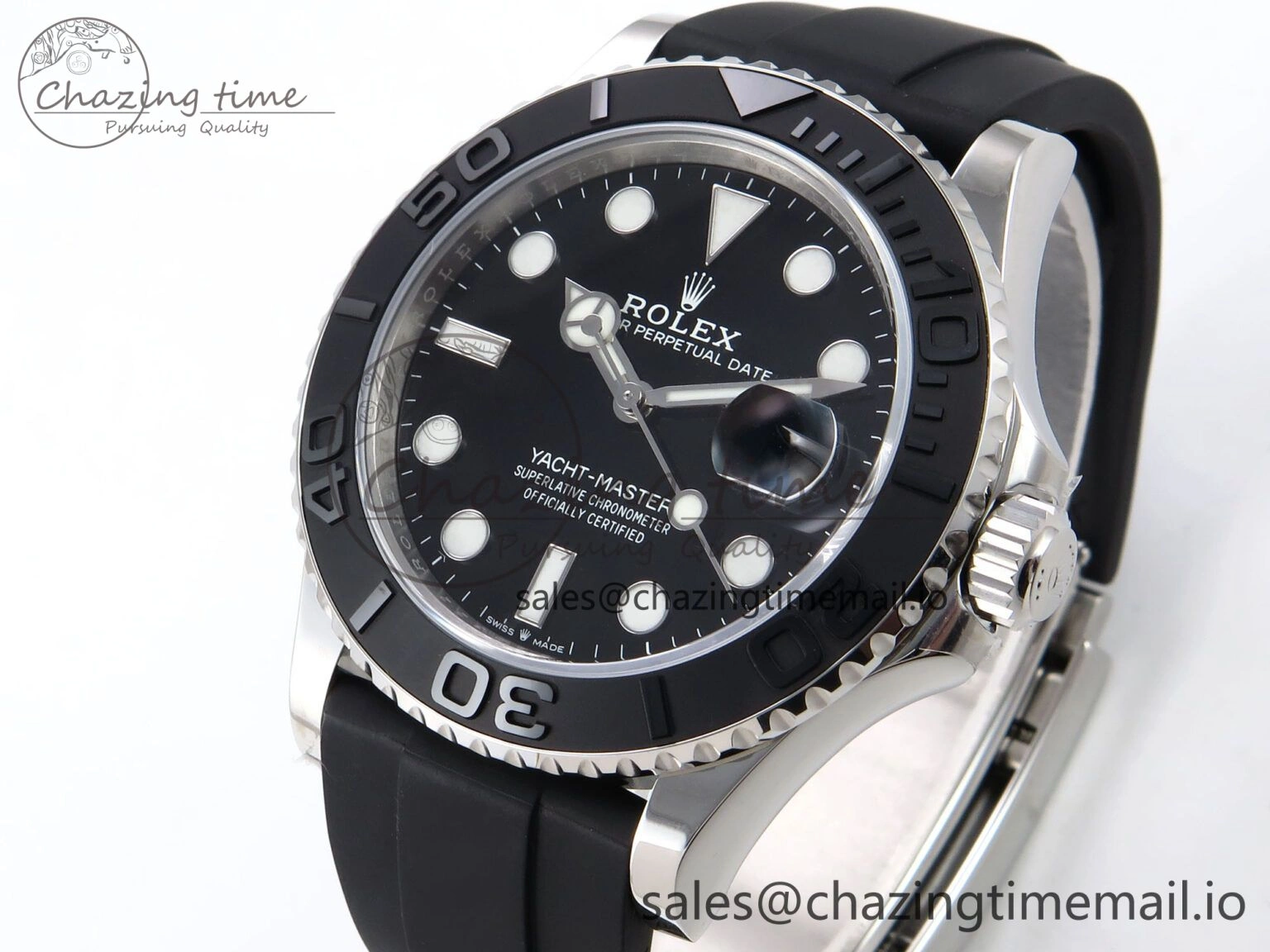 Yacht-Master 226659 VSF 1:1 Best Edition Black Dial on Oysterflex Strap VS3235 (Gain Weight) ComfortFit 1070