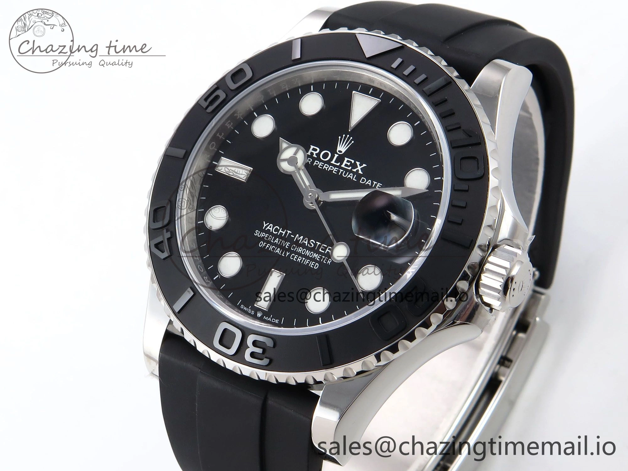 Yacht-Master 226659 VSF 1:1 Best Edition Black Dial on Oysterflex Strap VS3235 (Gain Weight) ComfortFit 1070