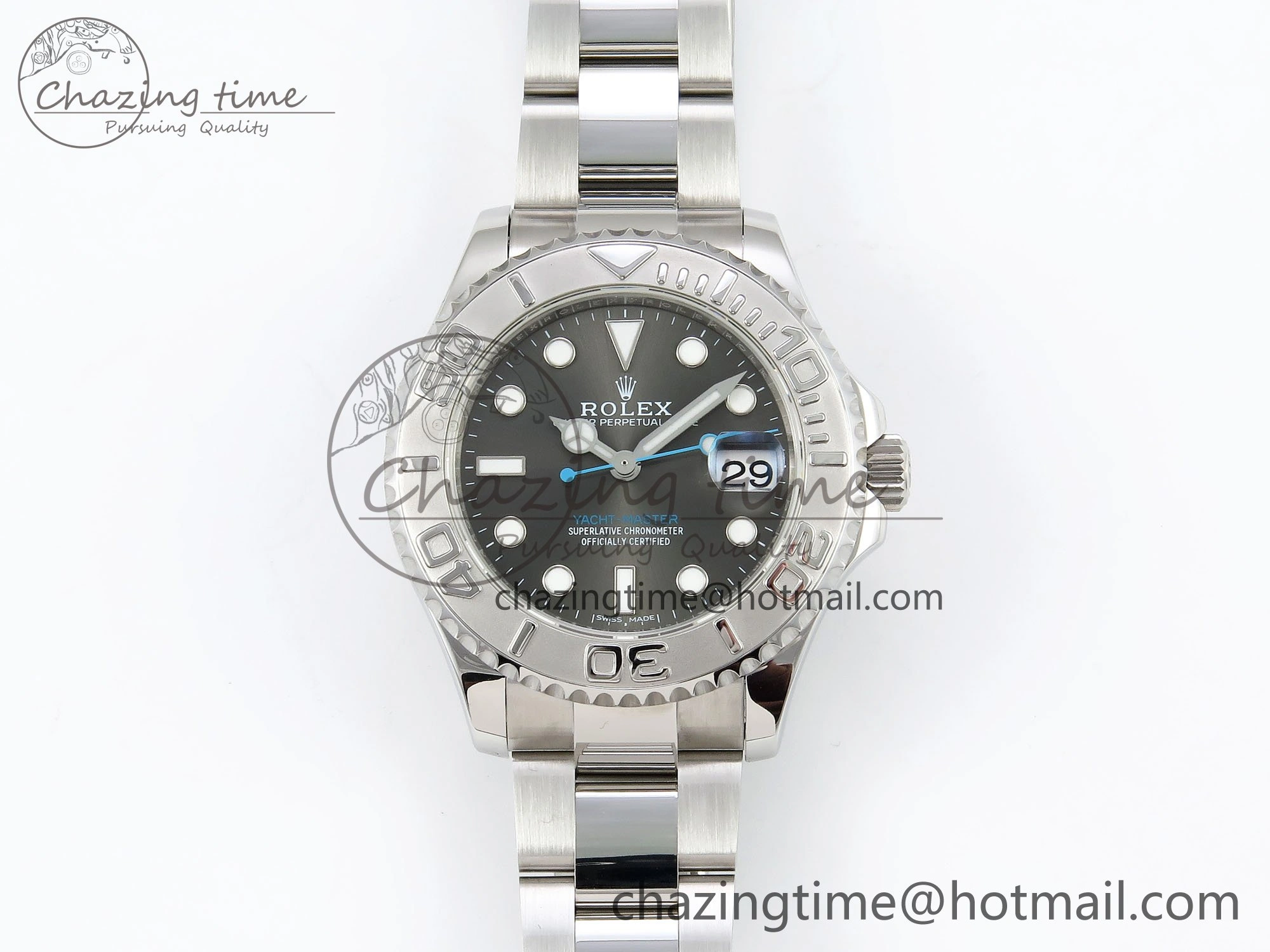 FreshLook Yacht-Master 37mm 268622 ARF 1:1 Best Edition Gray Dial 904L SS Case and Bracelet A 1575