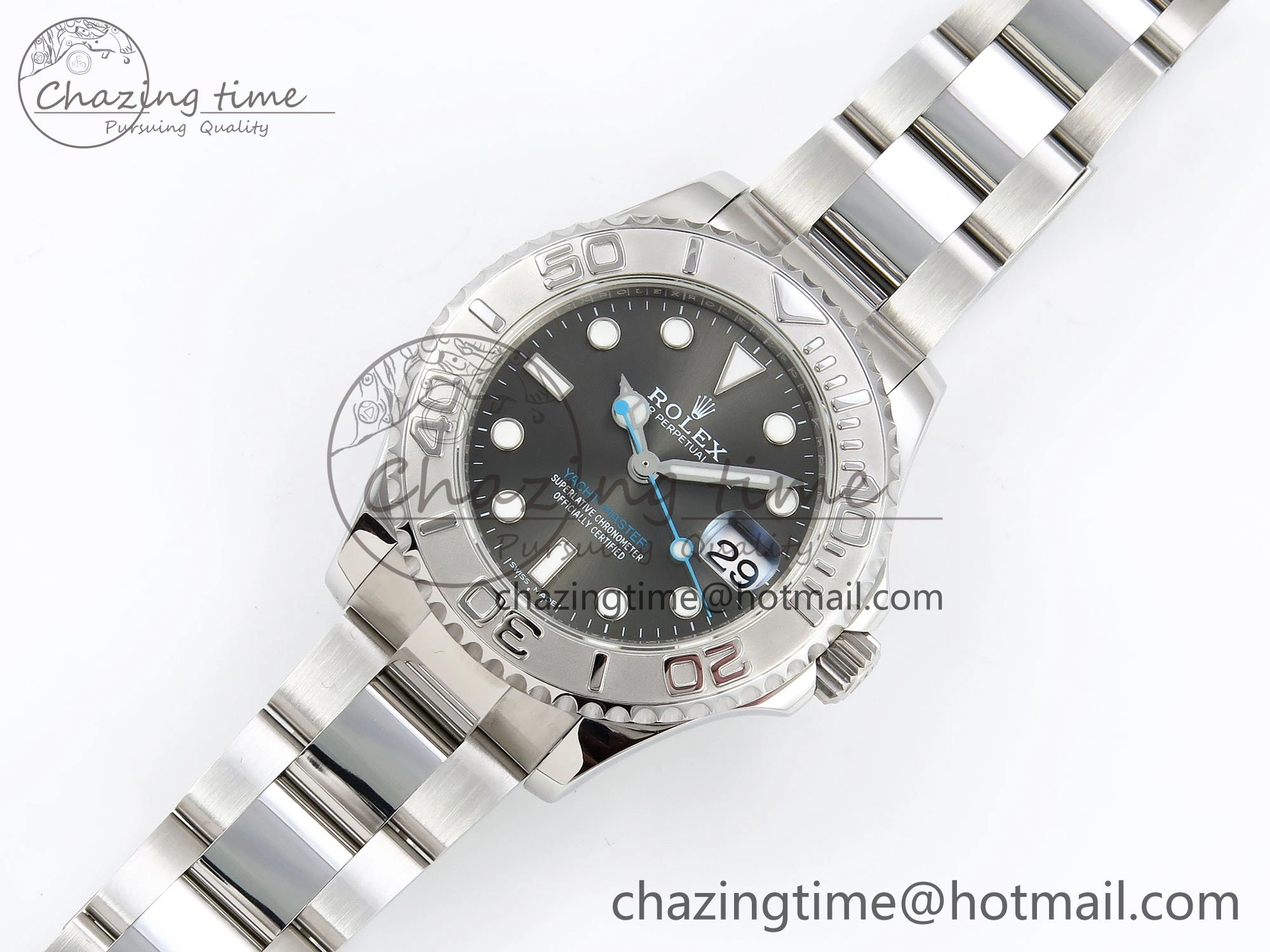 FreshLook Yacht-Master 37mm 268622 ARF 1:1 Best Edition Gray Dial 904L SS Case and Bracelet A 1575