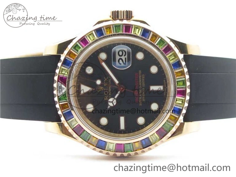 Yacht-Master 40 116695SATS Bp Maker Best Edition Black Dial on Rubber Strap SA ZipUp 3001