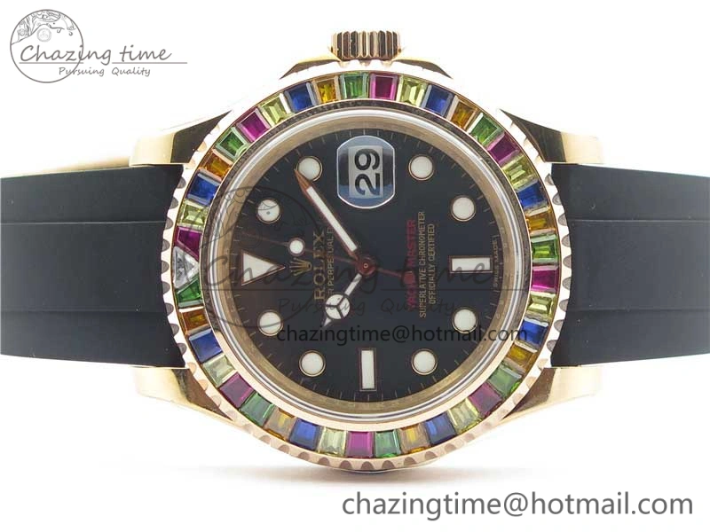 Yacht-Master 40 116695SATS Bp Maker Best Edition Black Dial on Rubber Strap SA ZipUp 3001