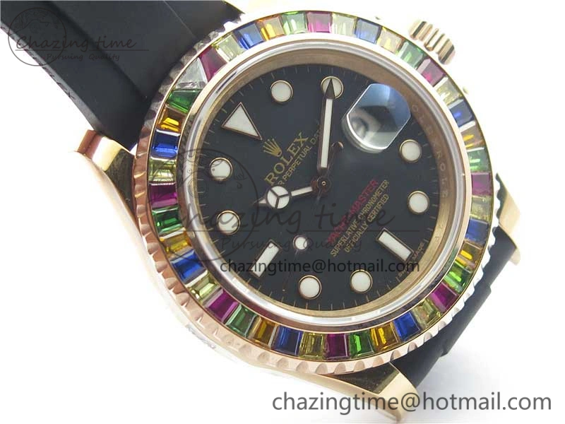 Yacht-Master 40 116695SATS Bp Maker Best Edition Black Dial on Rubber Strap SA ZipUp 3001