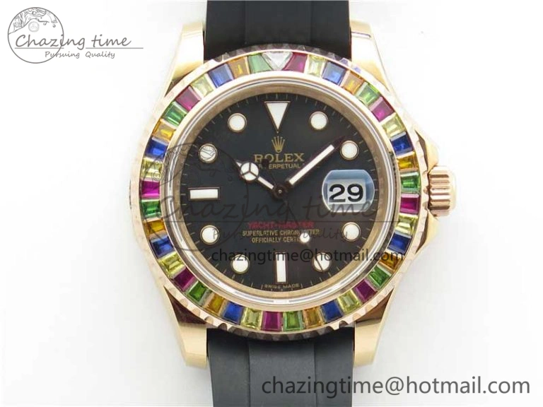 Yacht-Master 40 116695SATS Bp Maker Best Edition Black Dial on Rubber Strap SA ZipUp 3001