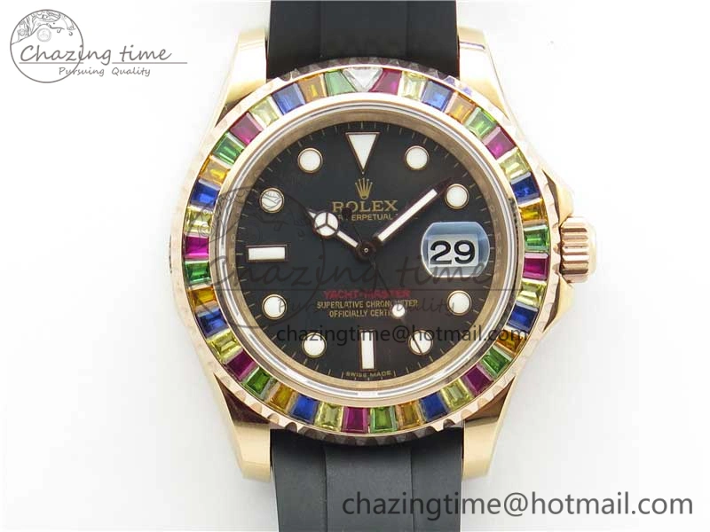 Yacht-Master 40 116695SATS Bp Maker Best Edition Black Dial on Rubber Strap SA ZipUp 3001