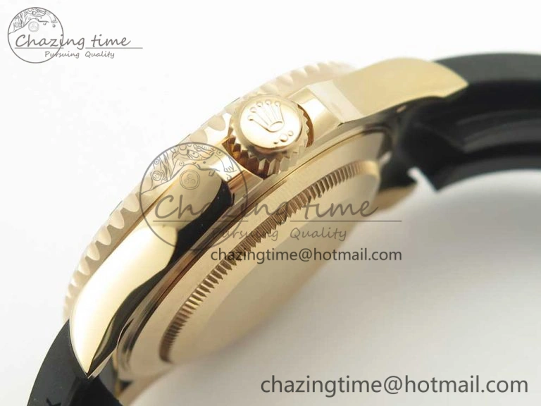 Yacht-Master 40 116695SATS Noob 1:1 Best Edition 904L Case On Black Rubber Strap (Free Extra Strap) DailyWear 3433