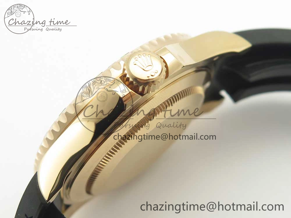 Yacht-Master 40 116695SATS Noob 1:1 Best Edition 904L Case On Black Rubber Strap (Free Extra Strap) DailyWear 3433