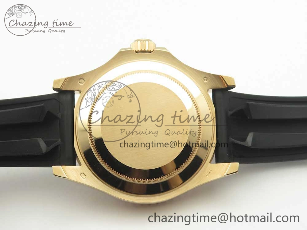 Yacht-Master 40 116695SATS Noob 1:1 Best Edition 904L Case On Black Rubber Strap (Free Extra Strap) DailyWear 3433