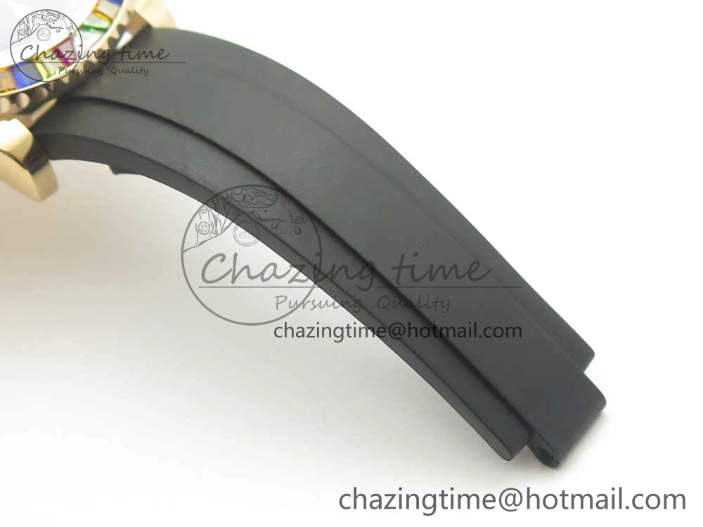 Yacht-Master 40 116695SATS Noob 1:1 Best Edition 904L Case On Black Rubber Strap (Free Extra Strap) DailyWear 3433