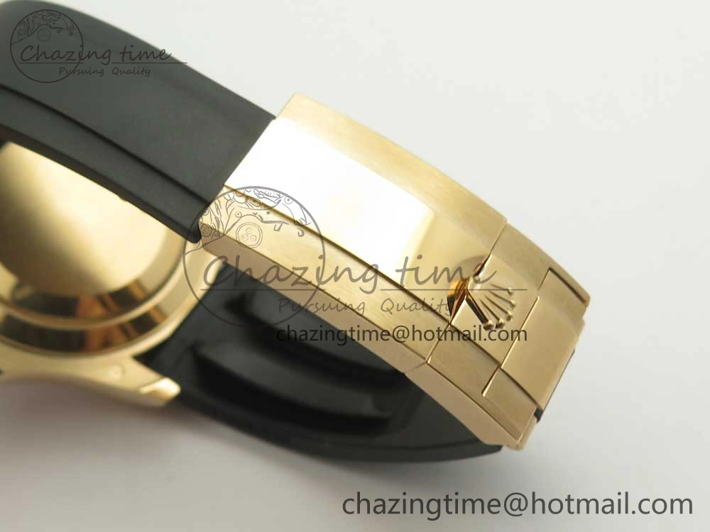 Yacht-Master 40 116695SATS Noob 1:1 Best Edition 904L Case On Black Rubber Strap (Free Extra Strap) DailyWear 3433
