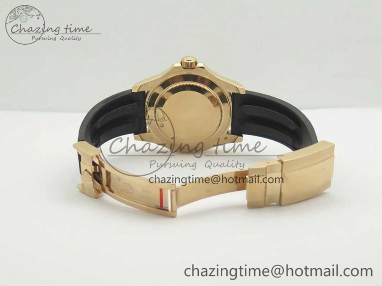 Yacht-Master 40 116695SATS Noob 1:1 Best Edition 904L Case On Black Rubber Strap (Free Extra Strap) DailyWear 3433