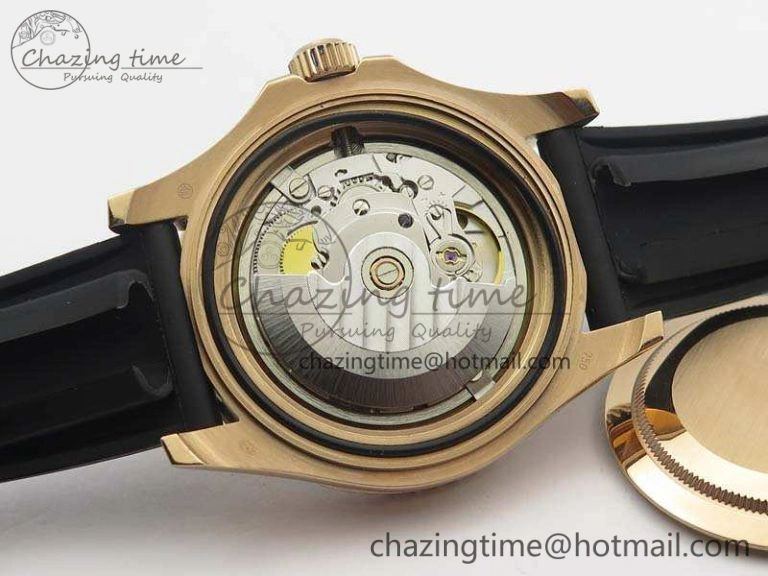 QuickDry Yacht-Master 40mm 116695SATS BP Maker Best Edition Crystal Bezel On Black Rubber Strap A 3557