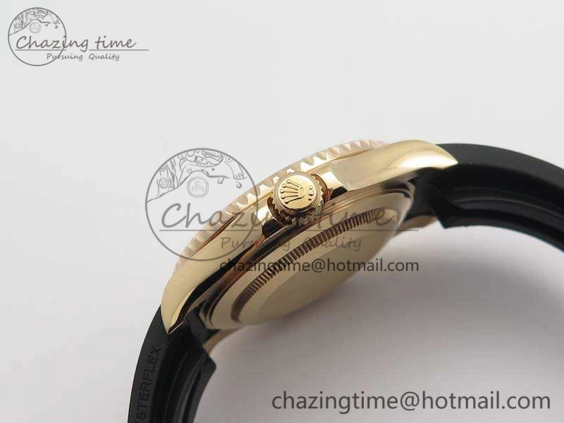 Yacht-Master 40mm 116695SATS BP Maker Best Edition Crystal Bezel On Black Rubber Strap Swiss ETA Supportive 3555