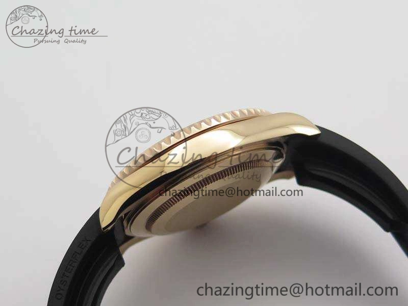 Yacht-Master 40mm 116695SATS BP Maker Best Edition Crystal Bezel On Black Rubber Strap Swiss ETA Supportive 3555