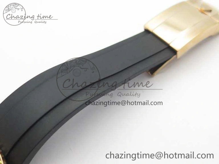 Yacht-Master 40mm 116695SATS BP Maker Best Edition Crystal Bezel On Black Rubber Strap Swiss ETA Supportive 3555