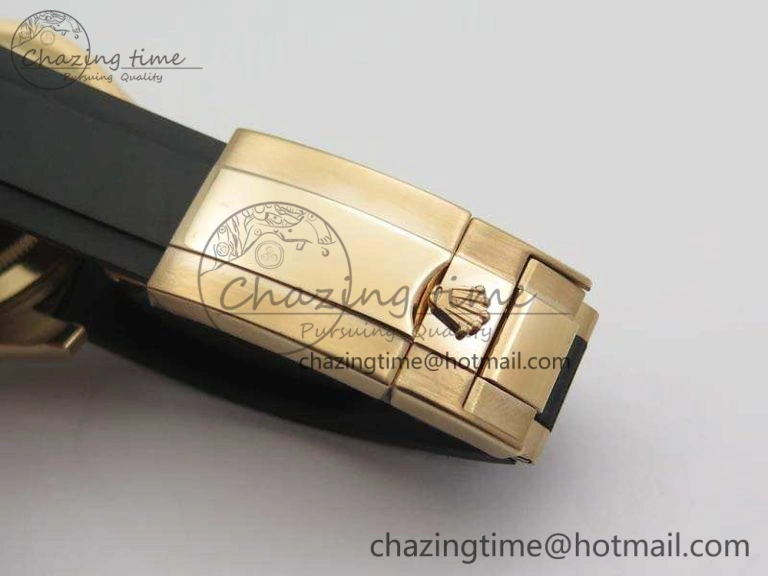 Yacht-Master 40mm 116695SATS BP Maker Best Edition Crystal Bezel On Black Rubber Strap Swiss ETA Supportive 3555