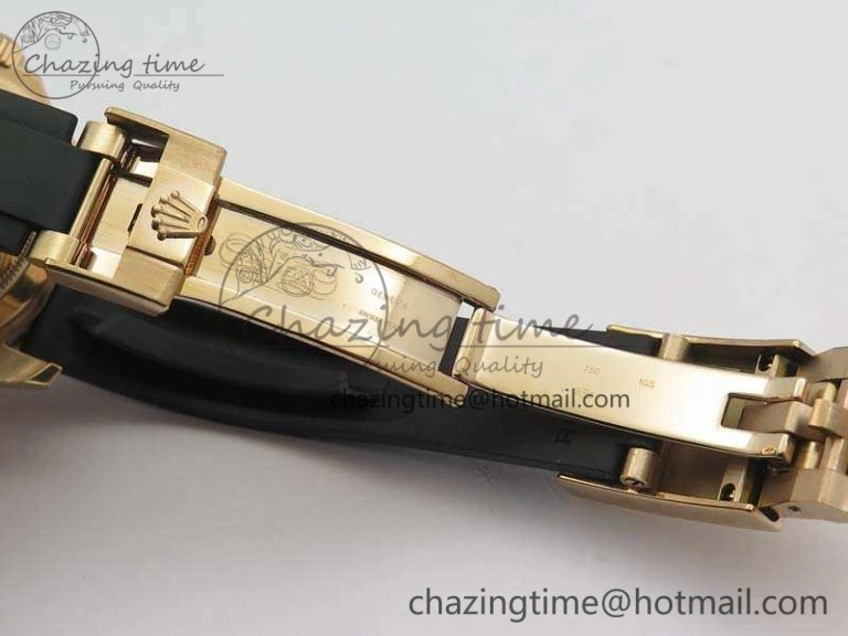 Yacht-Master 40mm 116695SATS BP Maker Best Edition Crystal Bezel On Black Rubber Strap Swiss ETA Supportive 3555