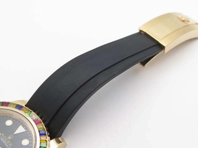 Durable Yacht-Master 40mm 116695SATS Noob 1:1 Best Edition On Black Rubber Strap A2836 (Free Extra Strap) 3567