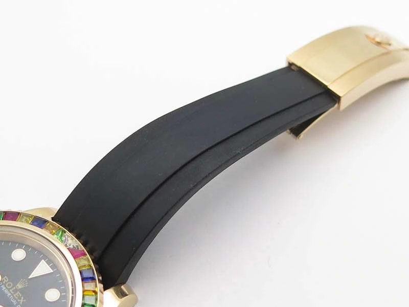 Durable Yacht-Master 40mm 116695SATS Noob 1:1 Best Edition On Black Rubber Strap A2836 (Free Extra Strap) 3567