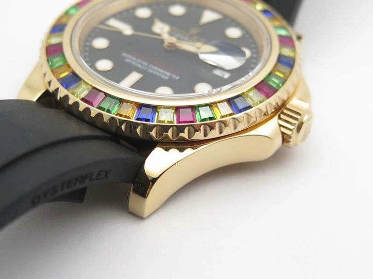 Durable Yacht-Master 40mm 116695SATS Noob 1:1 Best Edition On Black Rubber Strap A2836 (Free Extra Strap) 3567