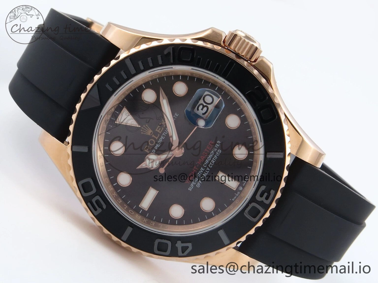 FashionForward Yacht-Master 40mm 126655 EWEF Best Edition Black Dial on Oysterflex Strap A 787