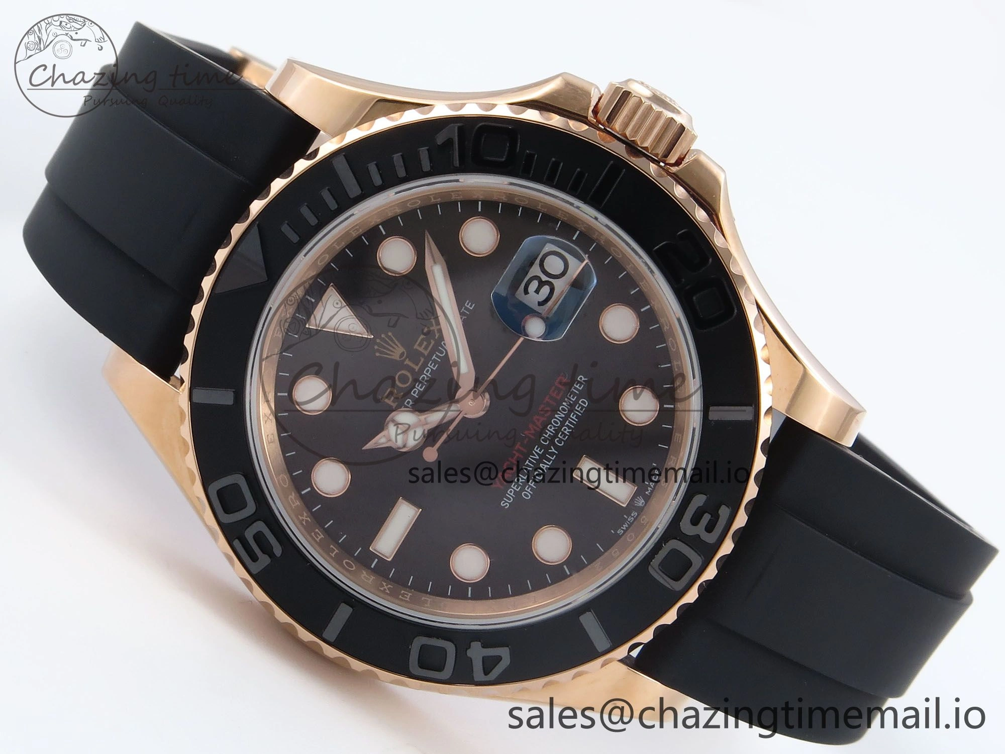 FashionForward Yacht-Master 40mm 126655 EWEF Best Edition Black Dial on Oysterflex Strap A 787