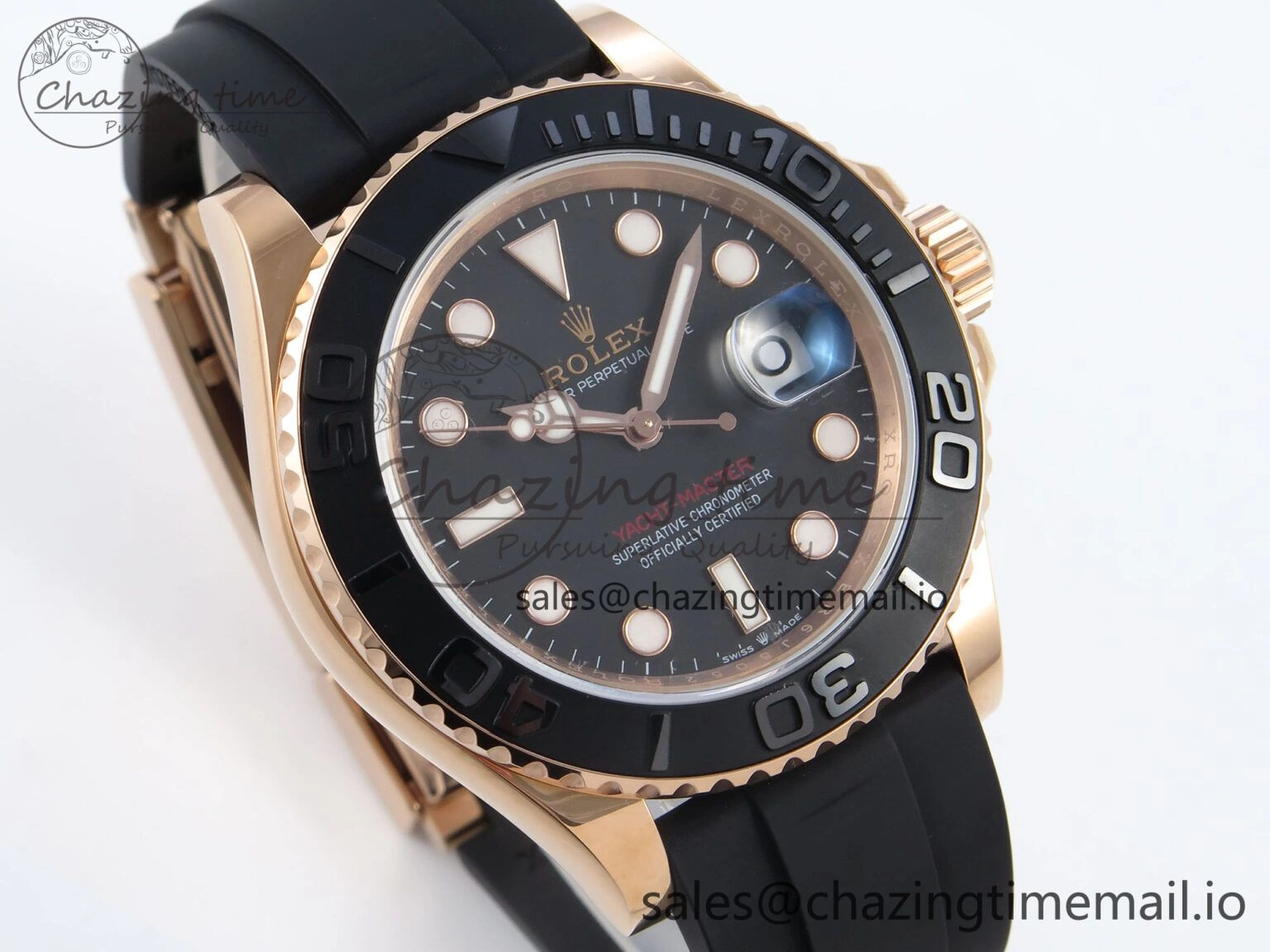 FashionForward Yacht-Master 40mm 126655 EWEF Best Edition Black Dial on Oysterflex Strap A 787