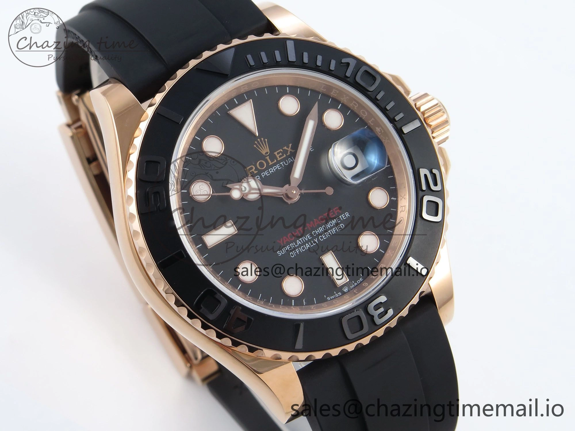 FashionForward Yacht-Master 40mm 126655 EWEF Best Edition Black Dial on Oysterflex Strap A 787