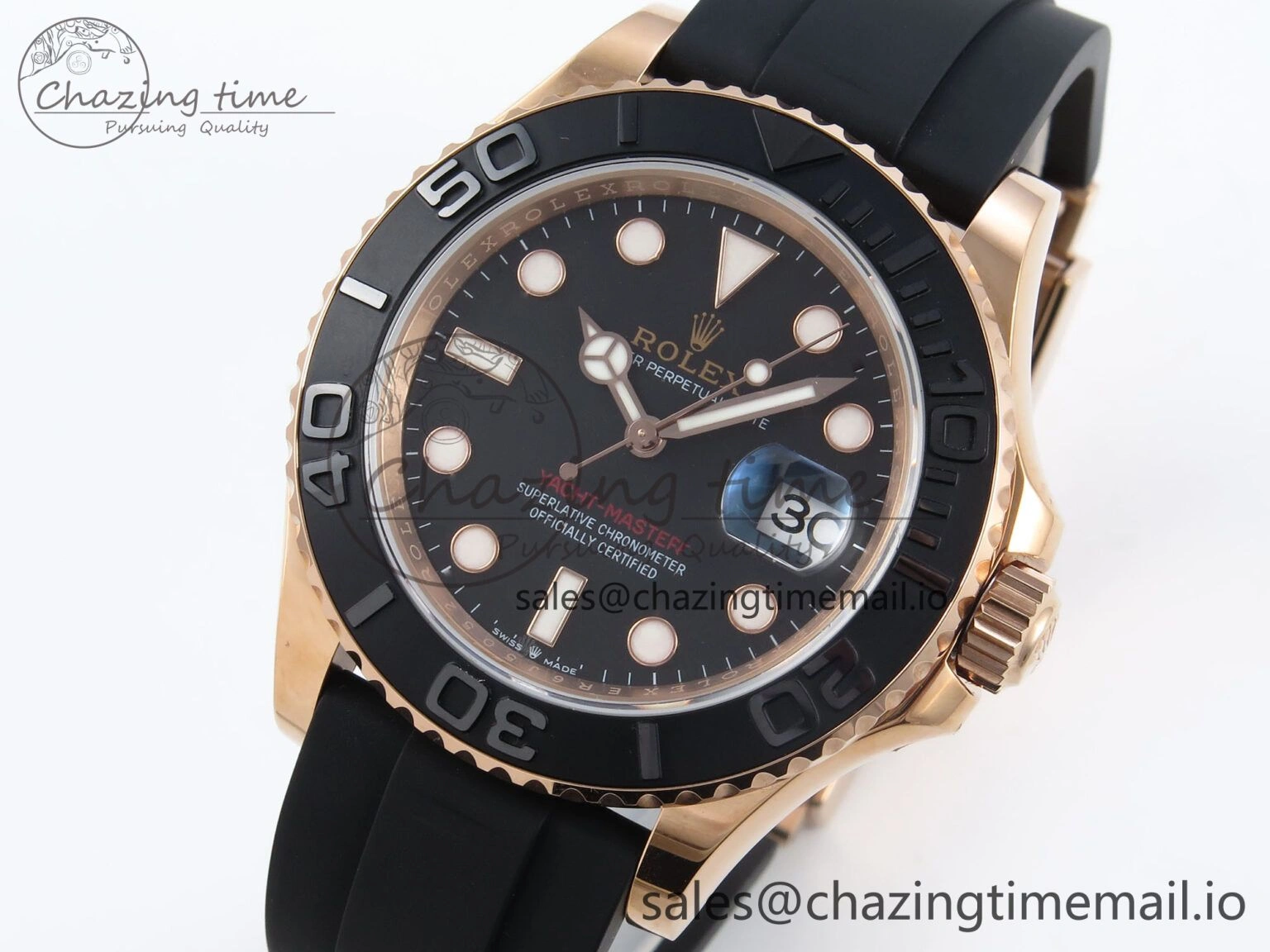 FashionForward Yacht-Master 40mm 126655 EWEF Best Edition Black Dial on Oysterflex Strap A 787