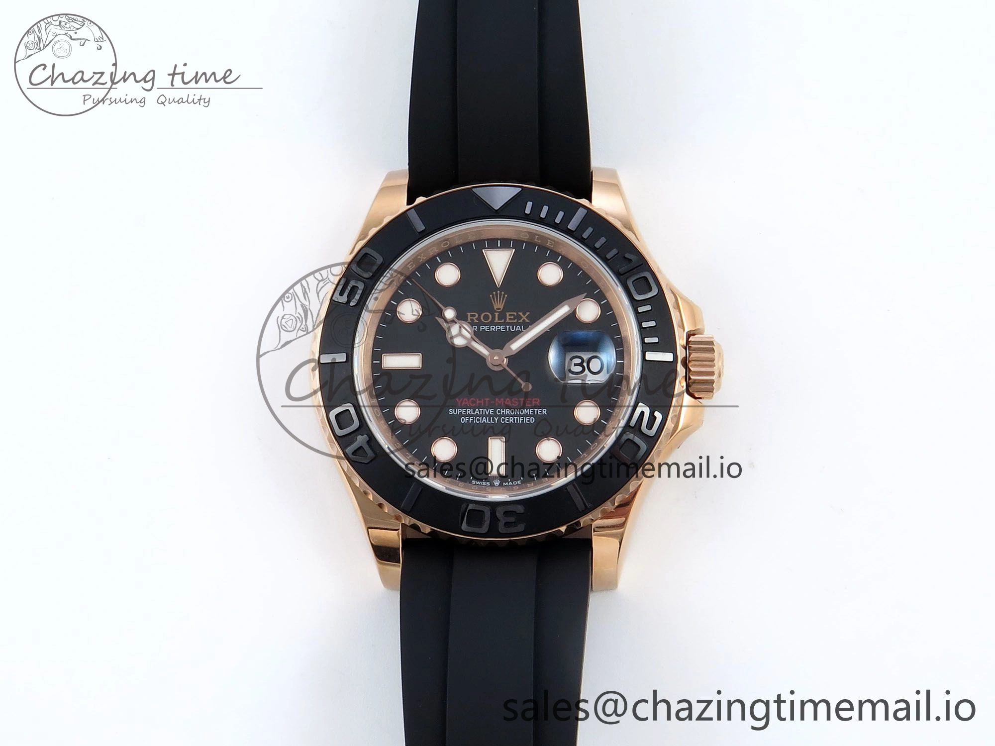 FashionForward Yacht-Master 40mm 126655 EWEF Best Edition Black Dial on Oysterflex Strap A 787